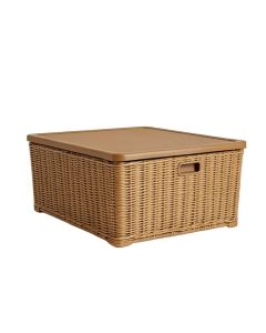 Wicker 22 Gallon Resin/Plastic Storage Bench