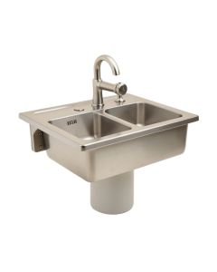 Vault 35-3/4 '' X 24-5/16 '' X 9-5/16 '' Top-Mount Double-Equal Stainless