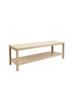 Vale Arc Narrow Outdoor Storage Bench - Beige