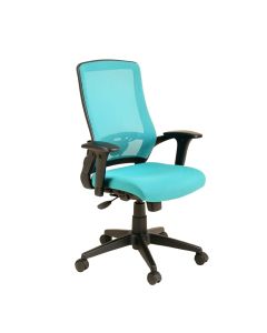 Adjustable Swivel Office Chair Computer Chair Task Chair With Mesh Seat , Turquoise