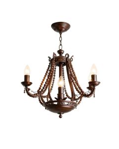Mosig 4 - Light Lantern Empire Chandelier With Beaded Accents