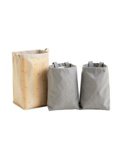 Spruce Arc Laundry Sorting Station With Plain Removable Bags - Gray (synthetic illustration; no displayed measurements)