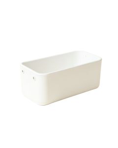 Sage Brook Empty Railing Planter With Integral Brackets - White