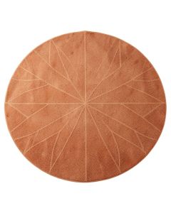 Dune Bridge Round Area Rug - Terracotta (synthetic illustration; no displayed measurements)