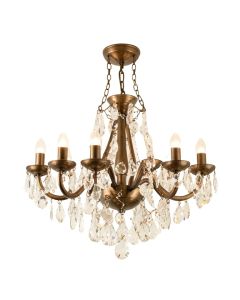 Fall River 9 - Light Shaded Tiered Chandelier With Crystal Accents
