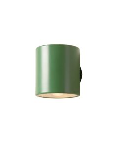 Spruce Arc Wall Sconce Mounted On A Plain Wall - Green (synthetic illustration; no displayed measurements)