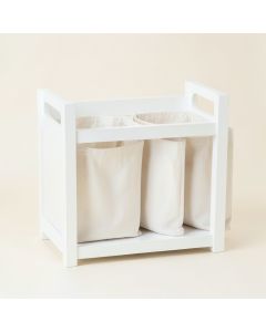 Wren Crossing Laundry Sorting Station With Plain Removable Bags - White (synthetic illustration; no displayed measurements)