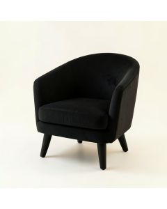 Heath Branch Upholstered Armchair - Black (synthetic illustration; no displayed measurements)