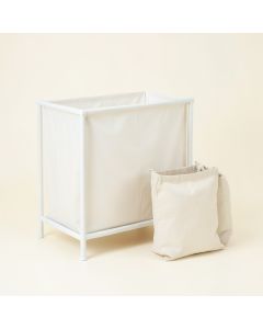 Heath Bridge Laundry Sorting Station With Plain Removable Bags - White (synthetic illustration; no displayed measurements)