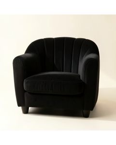 Juniper Bluff Upholstered Armchair - Black (synthetic illustration; no displayed measurements)