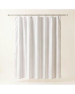 Ash Arc Shower Curtain Hanging Flat From A Plain Rod (synthetic illustration; no displayed measurements)