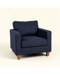Cedar Bluff Upholstered Armchair - Navy (synthetic illustration; no displayed measurements)