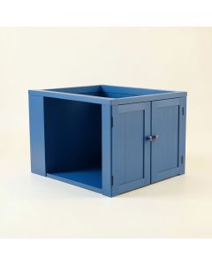 Heath Dell Empty Furniture-Style Litter Enclosure - Blue (synthetic illustration; no displayed measurements)