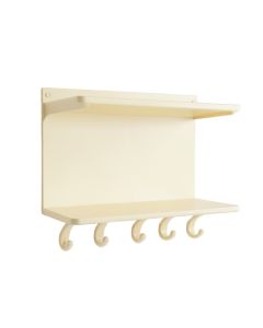 Holly Dell Wall-Mounted Entryway Organizer Shelf - Cream
