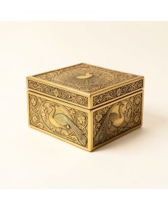Art Nouveau Twin Peacock Box (synthetic illustration; no displayed measurements)