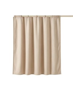 Pine Brook Shower Curtain Hanging Flat From A Plain Rod - Beige (synthetic illustration; no displayed measurements)