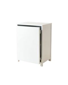 Birch Crest Freestanding Pull-Out Hamper Cabinet - White