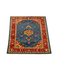 Splash Contemporary Power Loom Blue/Yellow/Red Rug (synthetic illustration; no displayed measurements)