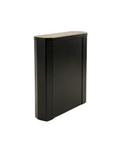 Ridge Arc Narrow Outdoor Storage Bench - Black