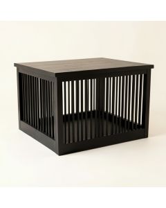 Vale Dale Empty Furniture-Style Pet Crate - Black (synthetic illustration; no displayed measurements)