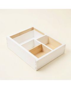 Spruce Arc Empty Pantry Drawer Organizer Insert - White (synthetic illustration; no displayed measurements)