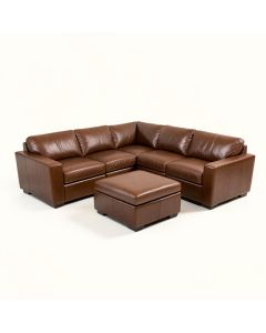 Gartner 139.5 '' Wide Genuine Leather Left Hand Facing Modular Sectional With Ottoman (synthetic illustration; no displayed measurements)