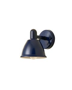 Vale Dale Wall Sconce Mounted On A Plain Wall - Navy