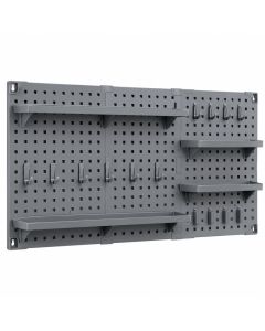 Stone Brook Empty Wall-Mounted Tool Organizer Panel - Gray