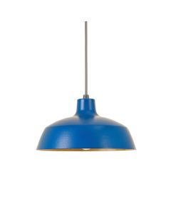 Willow Dale Pendant Light Suspended From One Plain Cable - Blue