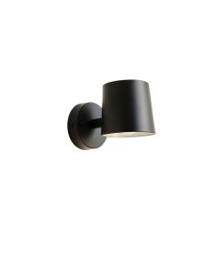 Brook Brook Wall Sconce Mounted On A Plain Wall - Black (synthetic illustration; no displayed measurements)