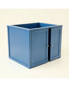 Meadow Crossing Empty Furniture-Style Litter Enclosure - Blue (synthetic illustration; no displayed measurements)