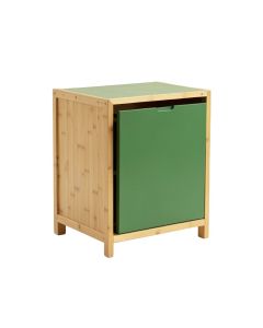 Sage Arc Freestanding Pull-Out Hamper Cabinet - Green (synthetic illustration; no displayed measurements)