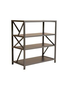 Evonna Industrial Etagere Bookcase