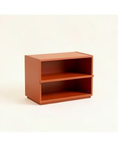 Aspen Branch Low Bookcase - Terracotta (synthetic illustration; no displayed measurements)