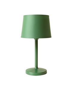 Alder Bend Table Lamp With A Plain Fabric Shade - Green (synthetic illustration; no displayed measurements)