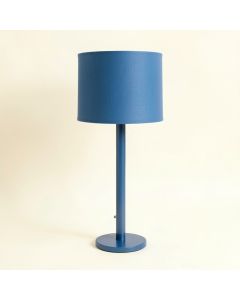 Briar Bridge Floor Lamp With A Plain Fabric Shade - Blue (synthetic illustration; no displayed measurements)