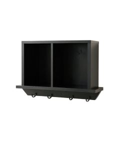 Stone Crest Wall-Mounted Entryway Organizer Shelf - Black (synthetic illustration; no displayed measurements)