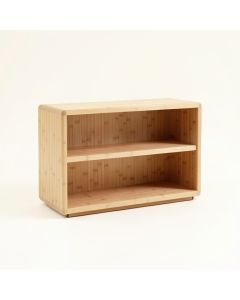 Elm Bend Low Bookcase - Beige (synthetic illustration; no displayed measurements)