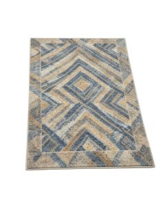 Tollette Chevron Hand Tufted Blue/Gray/Tan Area Rug