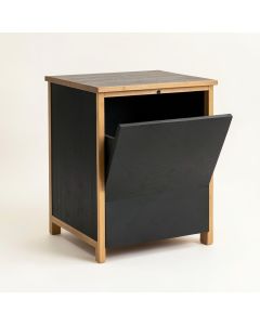 Wren Dell Freestanding Pull-Out Hamper Cabinet - Black (synthetic illustration; no displayed measurements)