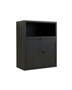 Briar Edge Wall-Mounted Entry Cabinet - Black (synthetic illustration; no displayed measurements)