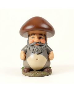 Mushroom Hunters Garden Gnome Statue (synthetic illustration; no displayed measurements)