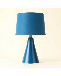 Olive Branch Table Lamp With A Plain Fabric Shade - Blue (synthetic illustration; no displayed measurements)
