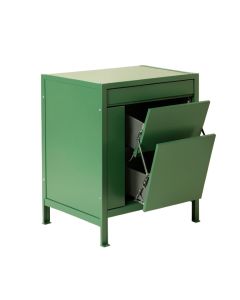 Cliff Bluff Freestanding Pull-Out Hamper Cabinet - Green