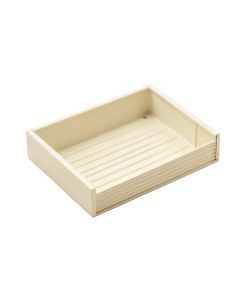 Shore Field Empty Under-Desk Cable Tray - Ivory (synthetic illustration; no displayed measurements)