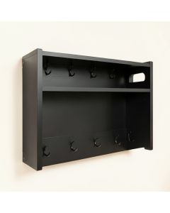 Moss Bridge Wall-Mounted Entryway Organizer Shelf - Black (synthetic illustration; no displayed measurements)