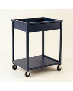 Flint Bridge Empty Rolling Workshop Cart - Navy (synthetic illustration; no displayed measurements)