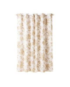 Steinhauer Elegant Floral Sheer Rod Pocket Single Curtain Panel