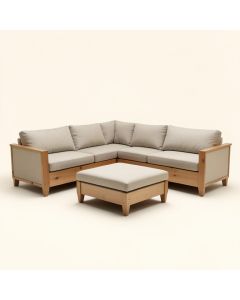 Artzt 158 '' Wide Right Hand Facing Modular Corner Sectional With Ottoman (synthetic illustration; no displayed measurements)