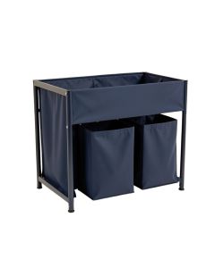 Reed Branch Laundry Sorting Station With Plain Removable Bags - Navy (synthetic illustration; no displayed measurements)